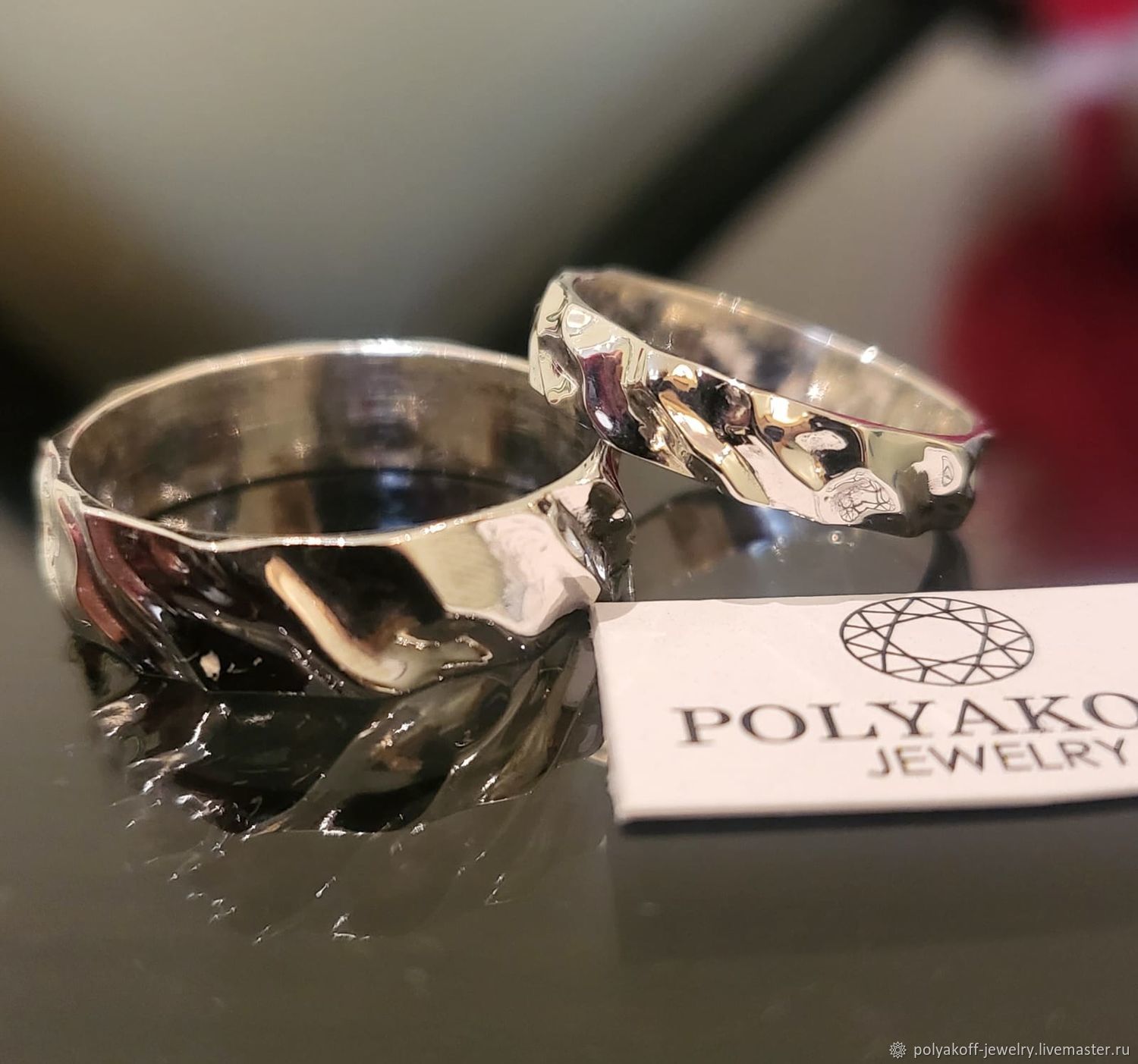 Обручальные кольца: Эксклюзивные обручальные кольца из белого золота винтернет-магазине Ярмарка Мастеров по цене 72000 ₽ – SQI3CRU