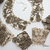 Аксессуары handmade. Livemaster - original item Irish lace.Set of flax 