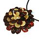 amber flower pendant natural stone necklace jewelry amber, Pendant, Kaliningrad,  Фото №1