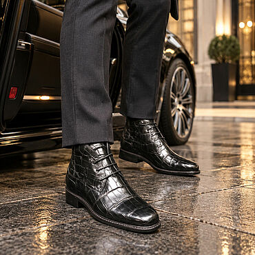 Дизайн и реклама ручной работы. Ярмарка Мастеров - ручная работа Фото: ботинки из натуральной кожи крокодила. Handmade.
