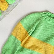 Одежда детская handmade. Livemaster - original item Sweater Charms green yellow. Handmade.