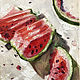 Watermelon, fruit still life, kitchen painting, fruit. Pictures. myfoxyart (MyFoxyArt). Online shopping on My Livemaster.  Фото №2