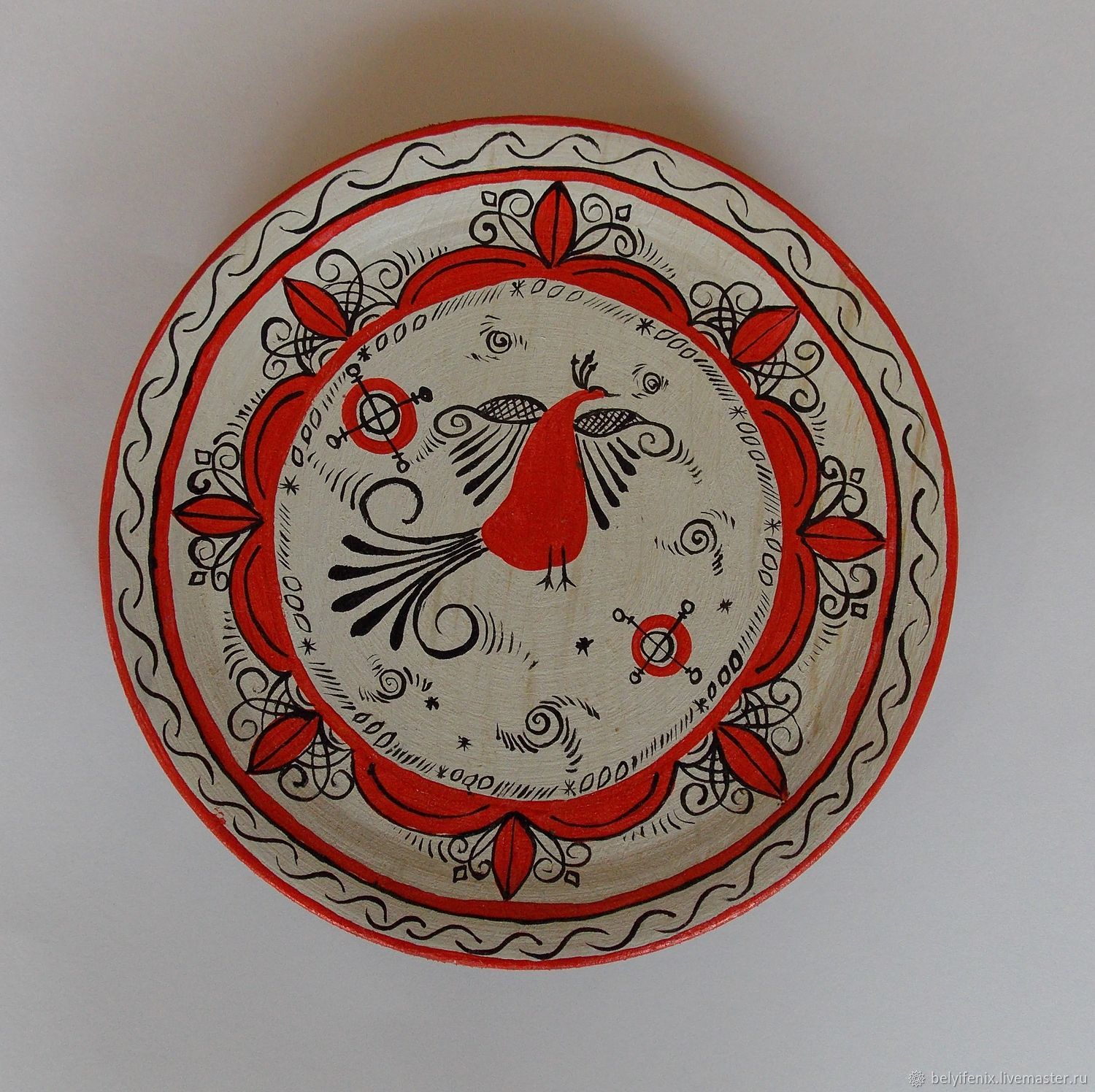 Роспись тарелок Мезенская роспись