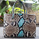 Leather handbag from Python Victoria . Bag made of Python, Classic Bag, Denpasar,  Фото №1