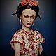 Заказать Шарнирная фарфоровая кукла: Фрида. Юля Туранцева. Ярмарка Мастеров. . Шарнирная кукла Фото №3
