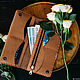 Leather purse hand painted boho. Wallets. LITTLE BIRDS leather crafts. Online shopping on My Livemaster.  Фото №2
