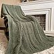 Order Knitted plaid of large knitting for men. A warm bedspread as a gift. komarovanata. Livemaster. . Blankets Фото №3