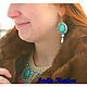 Earrings with turquoise beaded Turquoise charm. Earrings. Irina Kazakova jewelry. Online shopping on My Livemaster.  Фото №2