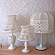 Small table lamp with lampshade handmade. Lampshades. Lace house. Online shopping on My Livemaster.  Фото №2