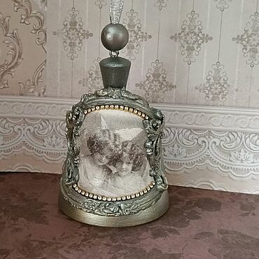 Колокольчик деревянный авторский "Винтажные детки", сувенир. Студия декора "Нота стиля". Подарки и сувениры ручной работы - Ярмарка Мастеров Подарки и сувениры ручной работы. Ярмарка Мастеров - ручная работа Колокольчик деревянный авторский "Винтажные детки", сувенир. Handmade.