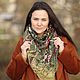 Платок на шею женский большой зелёный, Платки, Барановичи,  Фото №1