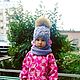 Детская шапка с косами. Шапки. Марина Якубович. Ярмарка Мастеров.  Фото №5