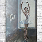 Картины и панно handmade. Livemaster - original item Oil painting. Ballerina. La Paloma.  Dove. Handmade.