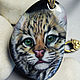 Ocelote pendant with original lacquer paintings on the cord, Pendant, Moscow,  Фото №1