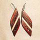Order Wooden earrings petals wooden earrings, mosaic inlay. Wooden combs inlay Hanto&Dokimo. Livemaster. . Earrings Фото №3