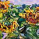 Oil painting with sunflowers ' Sunny Mood 2'. Pictures. Russian Oil Paintings. My Livemaster. Фото №5