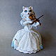 Cat Fiddler. Porcelain figurine. Figurines. Mila. Online shopping on My Livemaster.  Фото №2