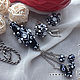 Черно-белый комплект с восточной нотой. Комплекты украшений. Nina-beads (Ninabeads). Ярмарка Мастеров.  Фото №4