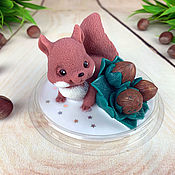 Косметика ручной работы handmade. Livemaster - original item Gift soap in the dome Squirrel with nuts. Handmade.