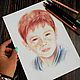 Portrait of a boy from a photo. Pictures. Larisa Napalkova. Paintings, portrai. Online shopping on My Livemaster.  Фото №2