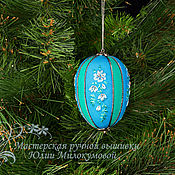Сувениры и подарки handmade. Livemaster - original item Christmas toy Turquoise. Handmade.