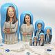 Nesting dolls with portraits of the 7 seats, Caricature, Velikiy Novgorod,  Фото №1