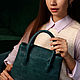 Order Women's leather bag 'Vanessa' (emerald). Russian leather Guild. Livemaster. . Crossbody bag Фото №3