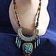 Necklace in the ethno style 'Blue Cat'. Necklace. IrinaSkripkaMBeads. My Livemaster. Фото №6