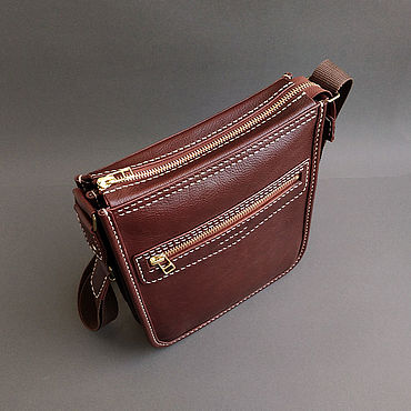 Коричневая мужская сумка из натуральной кожи, сумка для документов ...