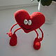 Soft toys: Knitted heart. Stuffed Toys. Warm toys. Online shopping on My Livemaster.  Фото №2