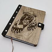 Канцелярские товары handmade. Livemaster - original item Notebook made of wood and leather 
