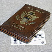 Сумки и аксессуары handmade. Livemaster - original item Case for documents or passports with the us coat of arms. Handmade.