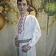 Men's embroidered shirt 'Dukhobor'. Concert costume. People\\\'s shirts. MARUSYA-KUZBASS (Marusya-Kuzbass). Online shopping on My Livemaster.  Фото №2