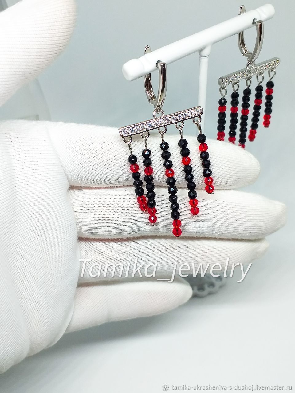 Серьги из цветной натуральной шпинели – купить онлайн на Ярмарке ...