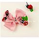 Order Bow +clip 'ladybug'. Little Princess. Livemaster. . Knot hair bow Фото №3