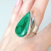 Украшения handmade. Livemaster - original item Ring malachite. Handmade.