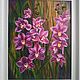  Oil painting. Flowers. Orchids, Pictures, Moscow,  Фото №1
