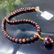 Украшения handmade. Livemaster - original item Transformer Necklace / Beads made of natural garnet with a cut. Handmade.