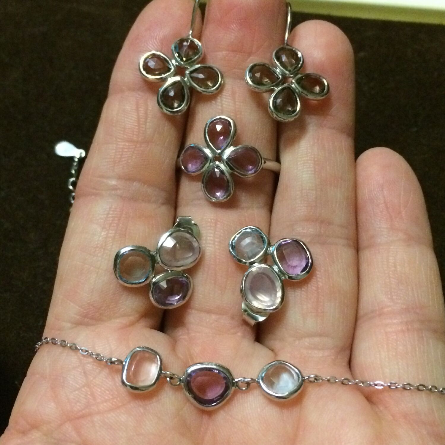 Комплект из серебра с природными камнями купить в интернет-магазине ...