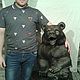 Sculpture of natural Ural stone ' Bear with a stump', Figurines, Horde,  Фото №1