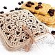 Punto servilletas de soporte. ' Galletas de cacahuete'. Swipe. Cross stitch and beads!. My Livemaster. Фото №10