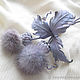 jewelry made of leather, leather accessories decoration flower brooch purple brooch accessories brooch flower hair clip purple Thistle flowers leather flowers leather brooch flower brooch hairpin
