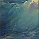 Модульная картина "Море. Голубая волна" (Триптих). Картины. Картины маслом на любой вкус.Москва. Интернет-магазин Ярмарка Мастеров.  Фото №2