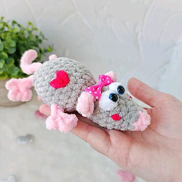 Куклы и игрушки ручной работы. Ярмарка Мастеров - ручная работа Вязаная игрушка крыса. Handmade.