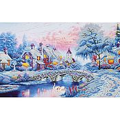 Материалы для творчества handmade. Livemaster - original item Diamond embroidery Winter landscape. Handmade.