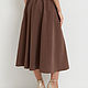 Nettle midi skirt below the knees brown. Skirts. ivavavilonskaya. Online shopping on My Livemaster.  Фото №2