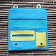 Order CASE: A pouch for tobacco-leather combination of Yellow and turquoise. Katorina Rukodelnica HandMadeButik. Livemaster. . Case Фото №3