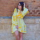 Yellow Dress Boho Chic Dress Embroidered Vyshyvanka Dress, Dresses, Sevastopol,  Фото №1