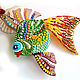 Goldfish glass decor, fusing stained glass Windows. Suspension. MyFusedGlass. Online shopping on My Livemaster.  Фото №2