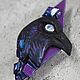 Brooch ' Black raven magic purple crystal raven'. Brooches. greenfox-23. My Livemaster. Фото №5